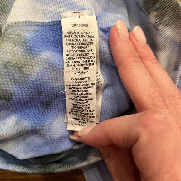 Tory Sport by Tory Burch Seamless Blue Tie Dye Leggings Sz Small - Picture 7 of 10